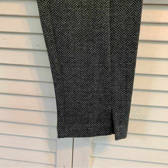 Soft Surroundings Gray Herringbone Leggings Womens S Pull-On Pockets 26" Inseam - Picture 5 of 13